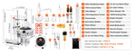 Amocart Essential Oil Distillation Kit 500ml 2L Distillation Apparatus 3.3 Boro Lab Glassware Distillation Kit w/ Heat Plate