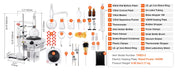 Bild in Galerie-Viewer laden, SucceBuy Essential Oil Distillation Kit 500ml 2L Distillation Apparatus 3.3 Boro Lab Glassware Distillation Kit w/ Heat Plate
