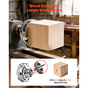 Load image into Gallery viewer, SucceBuy 4 Inch Wood Lathe Chuck 4-Jaw Self-Centering Wood Turning Chuck Set with 1in x 8TPI Thread &amp; Adapter for Woodworking - AMOCART
