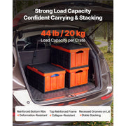 Charger l'image dans la visionneuse de galerie, SucceBuy 45L 3Packs Plastic Collapsible Storage Bins with Lids Stackable Folding Storage Crates Baskets for Home Organizing
