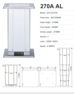 Electric Table Lift Tatami Column 12V 24V DC Motor Control Support Pillar Aluminum 100kg Load Adjustable Desk Platform Actuator