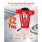 Load image into Gallery viewer, SucceBuy Hydraulic Pipe Bender 12 Ton Copper Exhaust Pipe Bending Machine with 6 Dies Heavy-Duty Pipe Tube Bender for Piping - AMOCART
