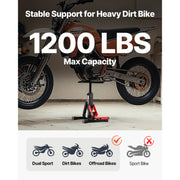 Load image into Gallery viewer, SucceBuy Dirt Bike Lift Stand, 1200lbs Motorcycle Jack Lift Stand and Hydraulic Lift Stand Adjustable Height for Dirtbike Repair - AMOCART
