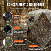 Charger l'image dans la visionneuse de galerie, Amocart Hunting Blind, 270° See Through Ground Blind, 2-3 Person Pop Up Deer Blind for Hunting with Carrying Bag, Portable Tent

