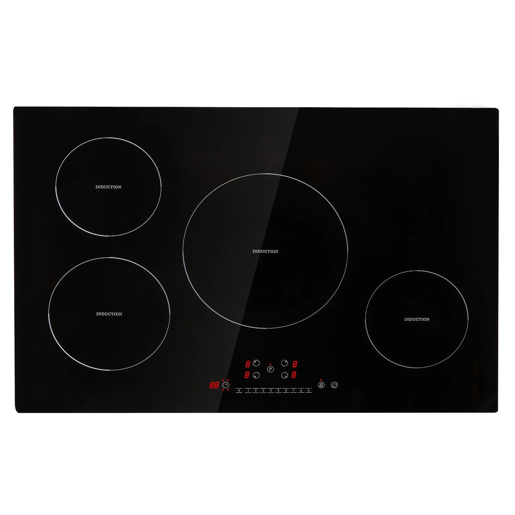 SucceBuy 4 Burners 30'' Electric Cooktop Induction Stove Top Built-in Magnetic Cooktop with 9 Heating Level Touch Screen Burner
