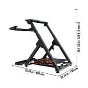 Bild in Galerie-Viewer laden, SucceBuy Foldable Racing Steering Wheel Stand Height Adjustable Universal Base Compatible with Logitech &amp; Thrustmaster  Wheel
