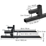 SucceBuy 43"/60" Clamp on Pallet Forks 2000/4000 lbs Tractor Bucket Forks Heavy Pallet Forks for Tractor Attachment Skid Steer