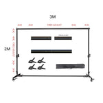 Background Stand Photo Frame Photography Crossbar Wedding Outdoor Bithday Decoration School Photographic Backdrop Party