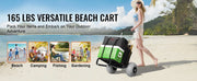 Bild in Galerie-Viewer laden, SucceBuy Beach Dolly with Big Wheels for Sand 165LBS Loading Capacity Folding Sand Cart with Cargo Deck Balloon Wheels for Beach
