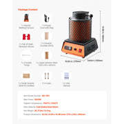 Load image into Gallery viewer, Amocart Electric Melting Furnace Electric Metal Smelter Foundry Metal Smelting Machine Ceramic Crucible Gold Smelting Kit
