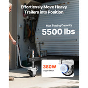Load image into Gallery viewer, SucceBuy Electric Trailer Dolly 5500 lbs Towing Capacity 380W with 23 ft/min Moving Speed Adjustable Height For Caravan Boat - AMOCART
