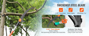 Load image into Gallery viewer, Amocart Manual Pole Saw Extendable Tree Pruner Sharp Steel Blade for Branches Trimming with Lightweight Aluminum Alloy Handle
