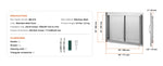【Premium】Amocart BBQ Access Door Double Outdoor Kitchen Stainless Steel Flush Mount Door for BBQ Island Grilling Station Outsid