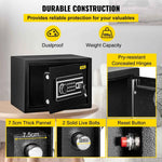 Amocart Fingerprint Locks Safe Deposit Box 0.8/2.1 Cubic Feet Digital Electronic Secret Hidden Piggy Bank for Money Guns File