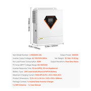 Load image into Gallery viewer, Amocart Hybrid Solar Inverter 3000W All in One Pure Sine Wave Charger, Built-in 100A MPPT Solar Controller for Off-Grid System
