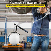 Load image into Gallery viewer, Amocart 7.5L Transmission Fluid Pump ATF Fluid Transfer Filler with Control Valve &amp; 15 Common Adapters Kit for Oil Replacement
