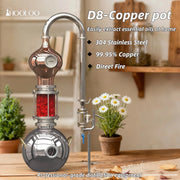 Load image into Gallery viewer, HOOLOO D8/15 Home Distiller Alcohol Distiller Hydrosol Essential Oil Still Copper Moonshine Apparatus Multifunctional Distiller
