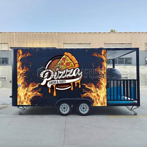 Belyoo Street Food Vending Carts Pizza Mobile Fast Food Truck Van Ice Cream Cart Food Trailers with Oven for Sale USA Europe
