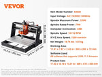 Amocart CNC Router Machine 3 Axis GRBL Control Wood Engraving Carving Milling Machine Kit for Wood Acrylic MDF PVC Plastic Foam