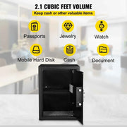 Load image into Gallery viewer, Amocart Fingerprint Locks Safe Deposit Box 0.8/1.7/2.1 Cubic Feet Digital Electronic Secret Hidden Piggy Bank for Store Money
