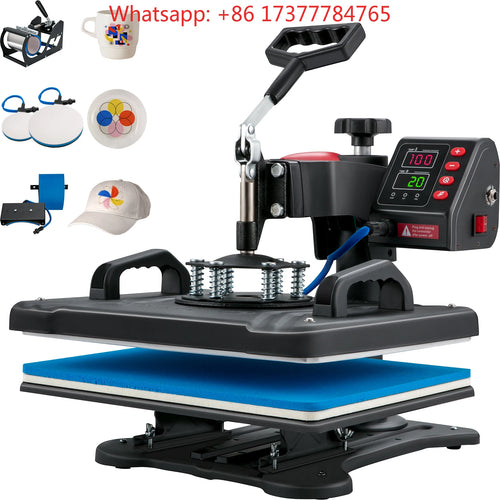 12x15in Clamshell SucceBuy 5in1 Heat Press Machine Digital Precise Temperature Control Sublimation Transfer Printer Heat Press