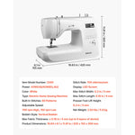 Amocart Computerized Sewing Machine 18/60/200 Stitch Applications LED Screen Foot Pedal and LED Light Heavy-Duty Metal Frame