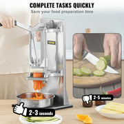 Load image into Gallery viewer, Commercial French Fry Cutter Amocart with 4 Replacement Blades for Potato &amp; Lemon, Extended Handle
