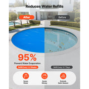 Load image into Gallery viewer, Amocart Solar Pool Cover with Bubble &amp; PE Material Daytime Heat Absorption Nighttime Heat Retention Heat Retaining Solars Cover
