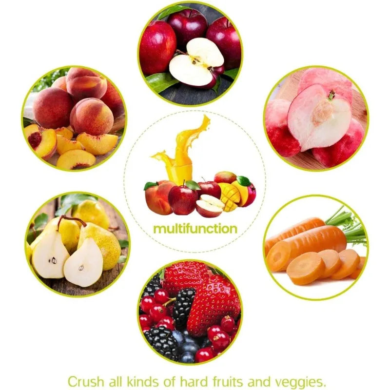 Fruit Crusher and Cider Press Set 7L Stainless Steel Crusher 18L Wood Press for Apples Grapes