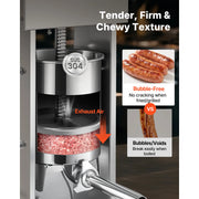Load image into Gallery viewer, SucceBuy Electric Sausage Stuffer Stepless Speed Control Foot Pedal Stainless Steel Heavy Duty Sausage Filler w/4 Stuffing Tubes - AMOCART
