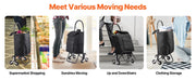 Bild in Galerie-Viewer laden, Amocart 36L 110Lbs Grocery Cart Folding Shopping Cart Hand-pulled Trolley Household Portable Storage Stair Climbing Handcart
