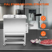 Load image into Gallery viewer, SucceBuy 10 20 30 40L Manual Meat Mixer Fixed Tank Meat Processing Equipment Sausage Mixer Machine with Lid Handle Gear Reducer - AMOCART
