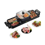 Load image into Gallery viewer, Amocart 2in1 Electric BBQ Pan Grill Hot Pot Multifunction Home Portable Smokeless Nonstick Detachable Hot Pot Barbecue Plate

