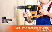 Load image into Gallery viewer, Amocart 1600W Rotary Hammer Drill Max Drilling 42mm 3 Modes Max Corded Demolition Chipping Metal Concrete Breaker Jackhammer
