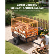 Load image into Gallery viewer, Amocart Garden Utility Trailer 28 Cu.Ft. &amp; 1800lbs ATV UTV Trailer Tow Behind Steel Dump Trailers for Lawn Tractor Garden Waste

