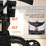 Amocart 2 in 1 Rollator Walker & Transport Chair for Seniors Folding Rolling Walker Wheelchair Combo & Aluminum Mobility Walker