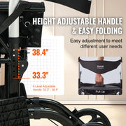 Bild in Galerie-Viewer laden, Amocart 2 in 1 Rollator Walker &amp; Transport Chair for Seniors Folding Rolling Walker Wheelchair Combo &amp; Aluminum Mobility Walker
