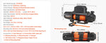 Amocart 10000/12000/13500 lbs Electric Winch 12V DC Truck Car Winch with 90 ft Synthetic Rope for Towing Off-Road SUV Jeep