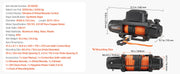 Bild in Galerie-Viewer laden, Amocart 10000/12000/13500 lbs Electric Winch 12V DC Truck Car Winch with 90 ft Synthetic Rope for Towing Off-Road SUV Jeep

