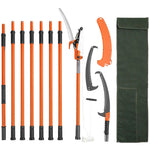 Amocart Manual Pole Saw Extendable Tree Pruner Sharp Steel Blade for Branches Trimming with Lightweight Aluminum Alloy Handle