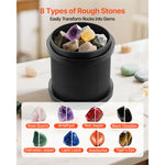 Amocart Rock Tumbler Kit Rock Polishing Kit 4 Speed Settings 9-Day Polishing Timer Stone Polishing Kit Rock Polisher