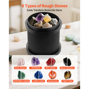 Charger l'image dans la visionneuse de galerie, Amocart Rock Tumbler Kit Rock Polishing Kit 4 Speed Settings 9-Day Polishing Timer Stone Polishing Kit Rock Polisher

