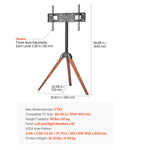 SucceBuy Rolling TV Stand Mobile TV Cart Suit for Various Sizes TV Portable TV Stand with Wheels for Living Room Bedroom Office