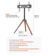 Load image into Gallery viewer, Amocart Rolling TV Stand Mobile TV Cart Suit for Various Sizes TV Portable TV Stand with Wheels for Living Room Bedroom Office
