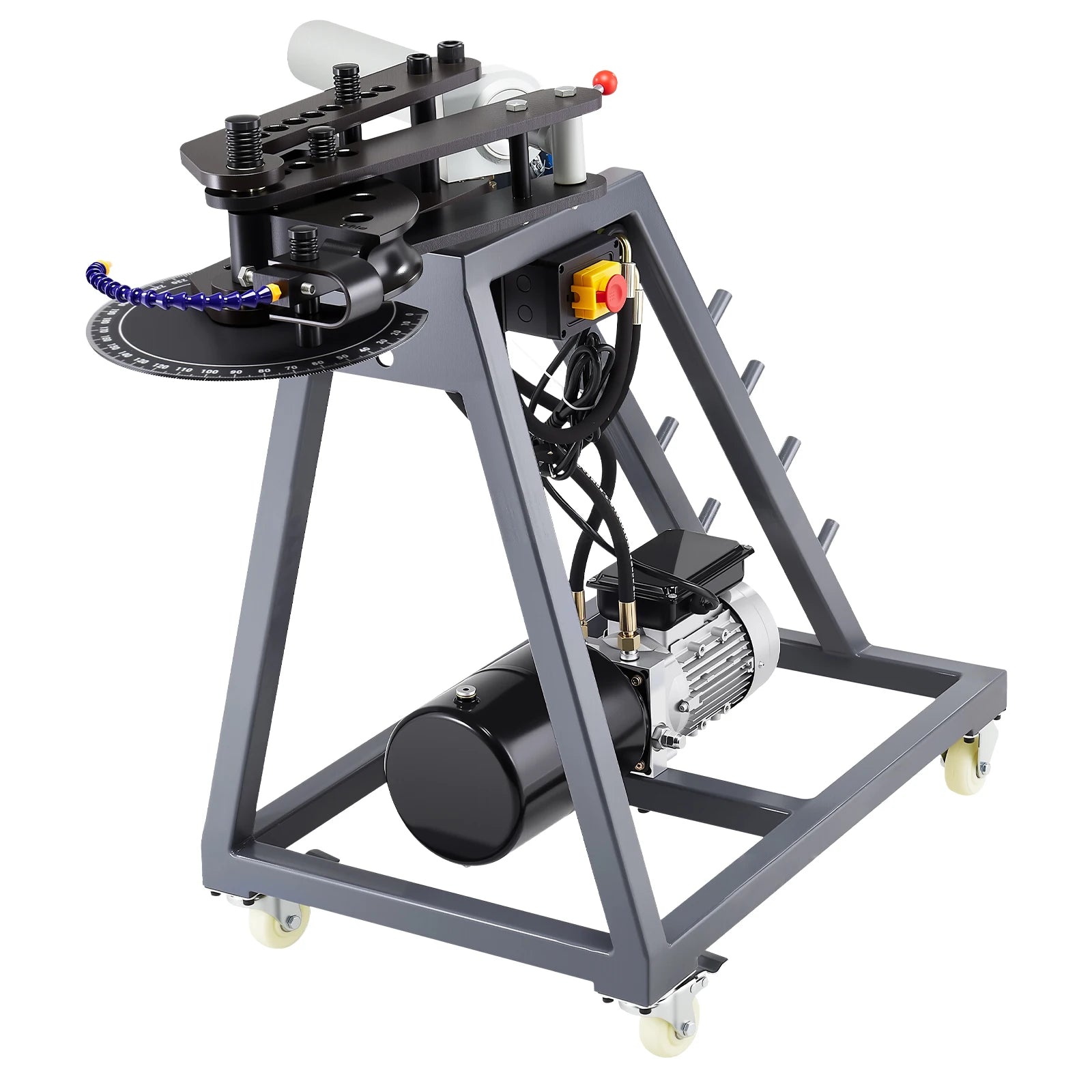 SucceBuy Electric Tube Bending Machine 750W Electric Tubing Bender w/ 6L Hydraulic Cylinder w/ 3 Dies for 1" 1-1/2" 1-3/4" Pipes
