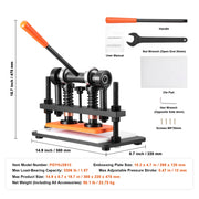 Load image into Gallery viewer, SucceBuy Leather Cutting Machine Embossing Plate Manual Die Cutter 0.47 in Pressure Stroke Leather Embossing Machine
