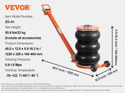 Load image into Gallery viewer, SucceBuy Air Jack 3/5 Ton Pneumatic Lifting Jack with Heightened Column Adjustable Handle Thick Rubber Pad for Sedan, SUV Pickup - AMOCART
