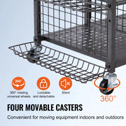 Load image into Gallery viewer, SucceBuy Golf Storage Garage Organizer Other Sports Equipment Storage Rack Outdoor Sport Gear and Toy Storage with Baskets&amp;Hooks - AMOCART
