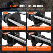 Load image into Gallery viewer, SucceBuy 8350/10000 lbs Synthetic Winch Rope 50ft Line String Cable Rope with Forged Winch Hook for ATV Car Outdoor Accessories - AMOCART
