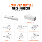 Amocart Mini Split Line Set Cover PVC Decorative Pipe Line Cover For Air Conditioner Easy to Install Paintable for Heat Pump